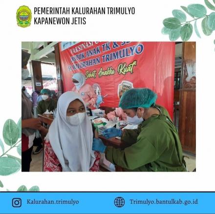 Vaksinasi Covid-19 Untuk Anak TK dan SD Se-Kalurahan Trimulyo