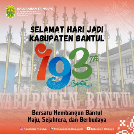 Selamat Hari Jadi ke -193 Kabupaten Bantul