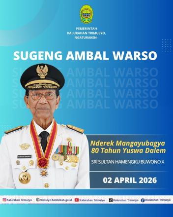 Sugeng Ambal Warsa kaping 80 Dalem Sri Sultan Hamengku Buwono X